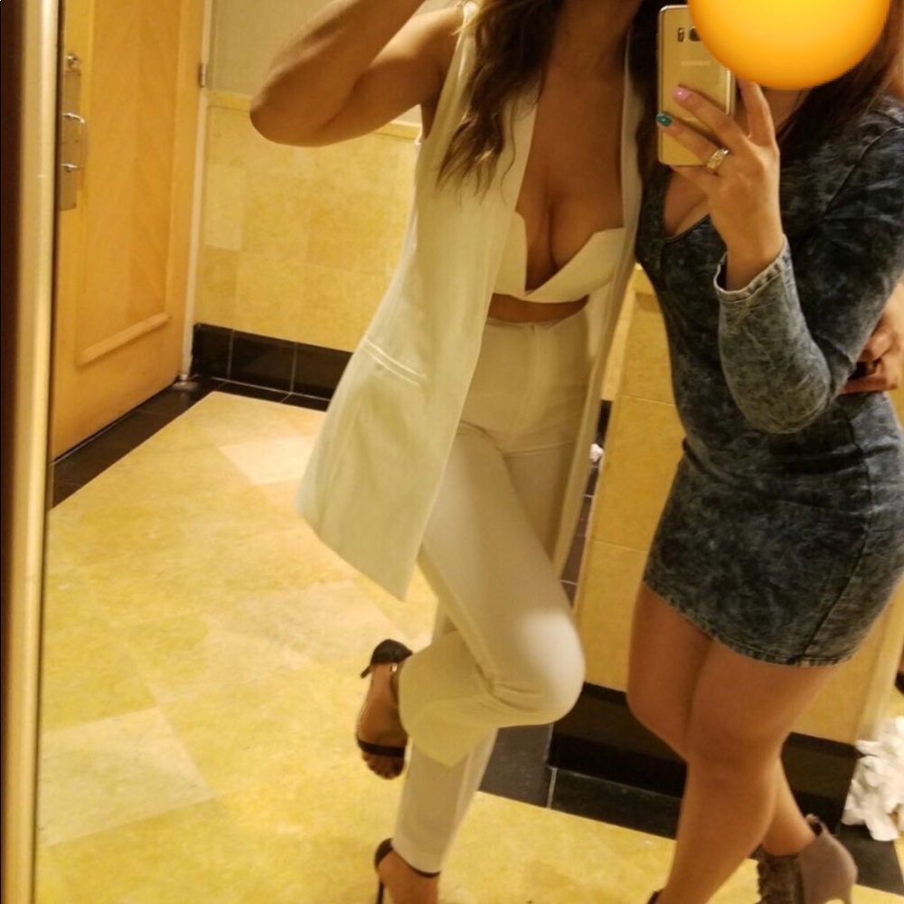 Croco white pants Size 38